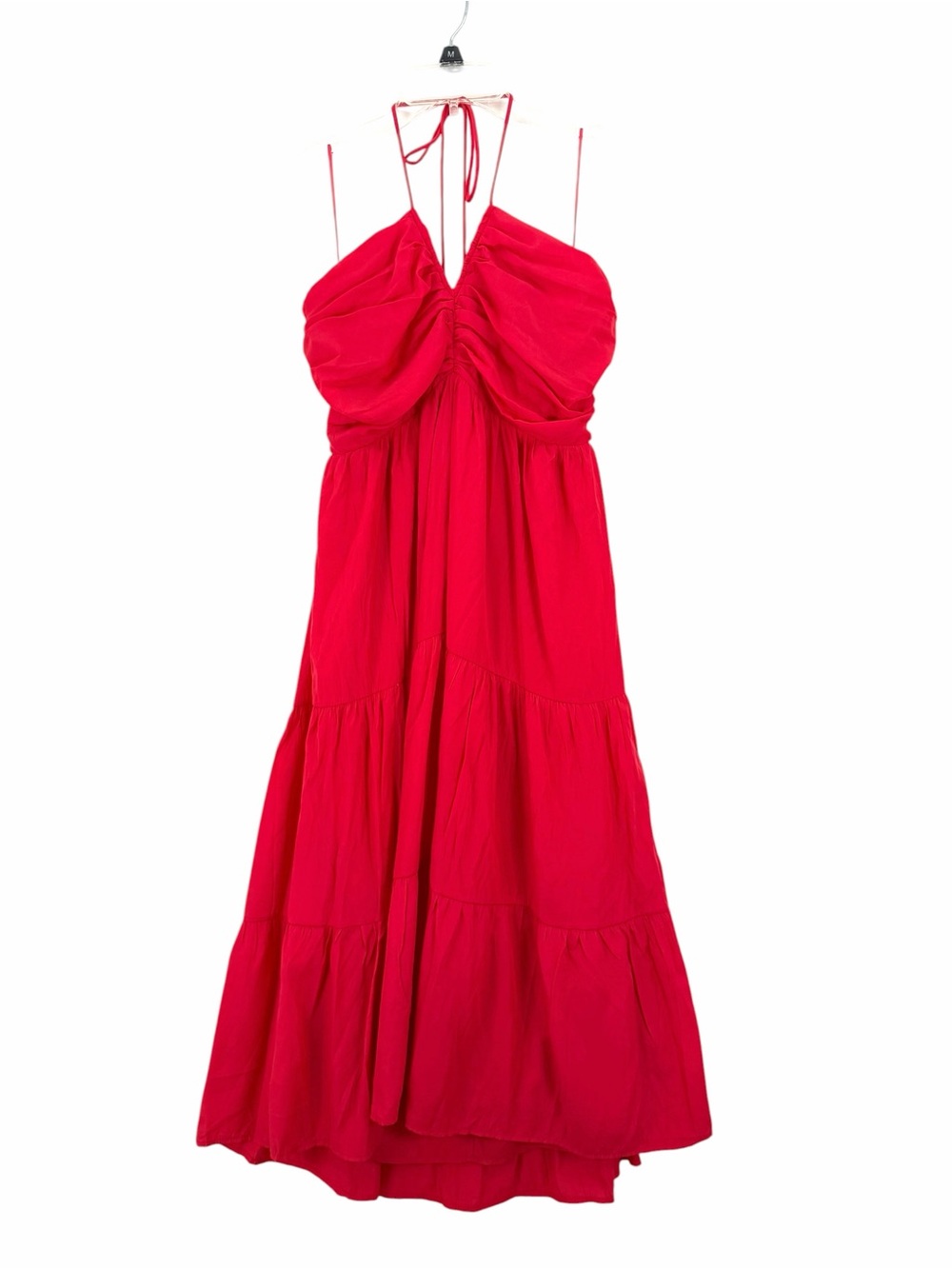 Day + Moon Bright Coral Halter Summer Maxi Dress